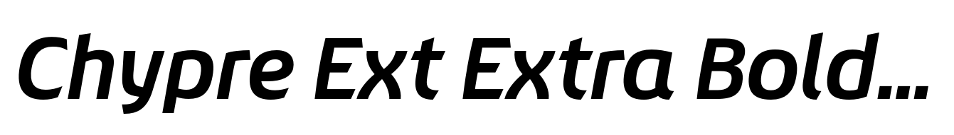 Chypre Ext Extra Bold Italic